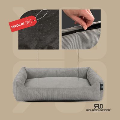 Rohrschneider Hundebett aus Cordstoff