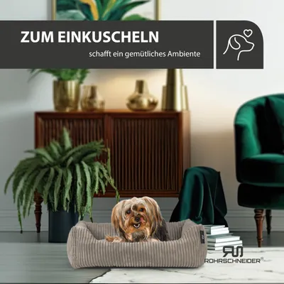 Rohrschneider Haustierbett aus Cord