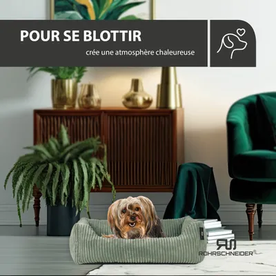 Rohrschneider Lit animal en velours côtelé