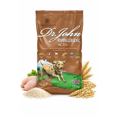 Dr John Hypoallergenic Activ Trockenfutter für aktive Hunde