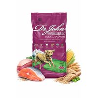 Packung Dr John mit Ente & Lachs für ausgewachsene Hunde
