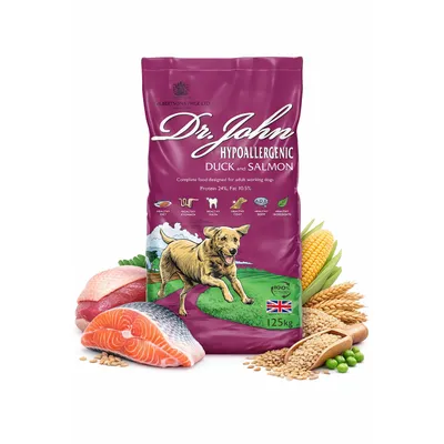 Dr John mit Ente & Lachs für ausgewachsene Hunde