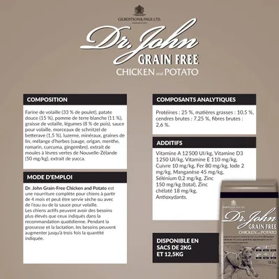 Dr John Poulet et Pommes de terre sans Céréales