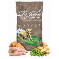 Packung Dr John Getreidefrei mit Huhn für ausgewachsene Hunde