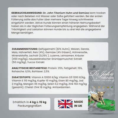 Dr John Titanium mit Huhn – Active & Junior