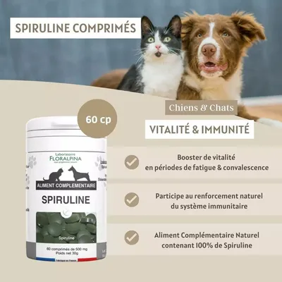 Spiruline comprimés chien chat - Laboratoire Floralpina