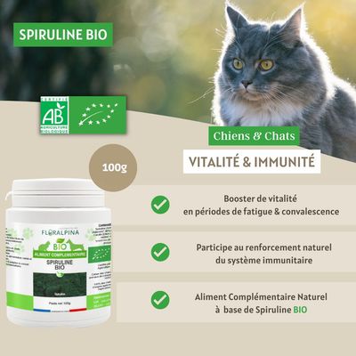 Floralpina – Spiruline biologique en poudre – 100g