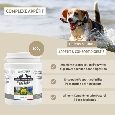 Complexe appétit 100g pour chien et chat - Laboratoire Floralpina