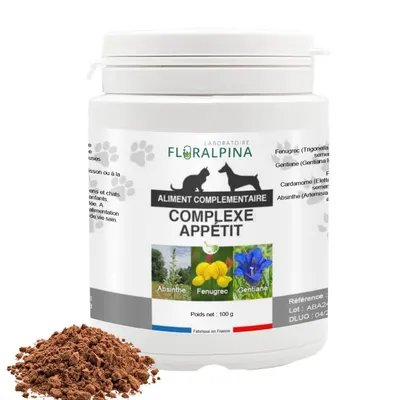 Complexe appétit 100g pour chien et chat - Laboratoire Floralpina
