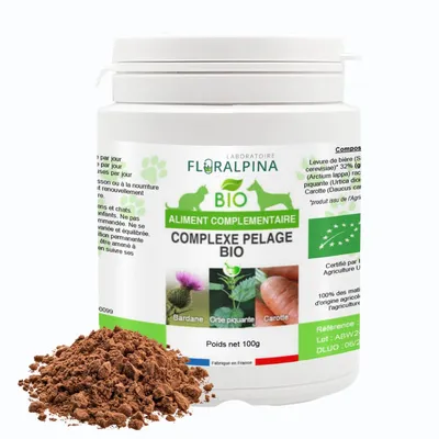 Complexe Pelage Bio 100g pour Chien et Chat - Laboratoire Floralpina
