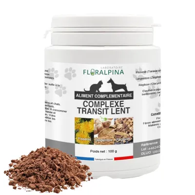Complexe Transit Lent 100g pour chien et chat 100g - Laboratoire Floralpina