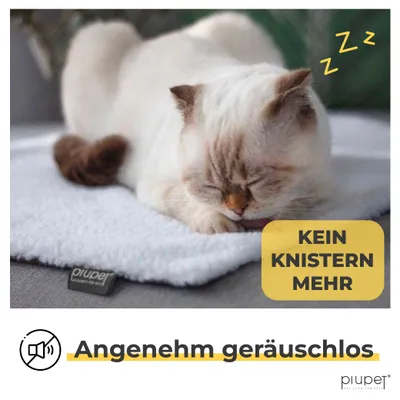PiuPet® Selbstheizende Katzendecke I 60x45cm I Heizdecke ohne Strom