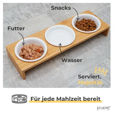 PiuPet Lot de 3 gamelles pour chat