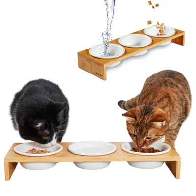 PiuPet Lot de 3 gamelles pour chat