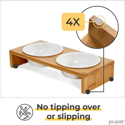 PiuPet Lot de 2 gamelles pour chat