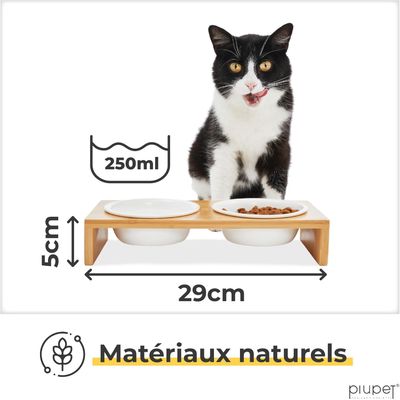 PiuPet Lot de 2 gamelles pour chat