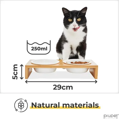PiuPet Lot de 2 gamelles pour chat