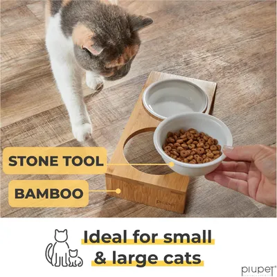 PiuPet Lot de 2 gamelles pour chat