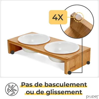 PiuPet Lot de 2 gamelles pour chat