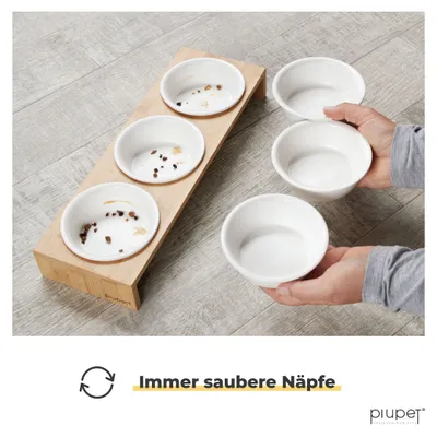 PiuPet Lot de 3 gamelles pour chat