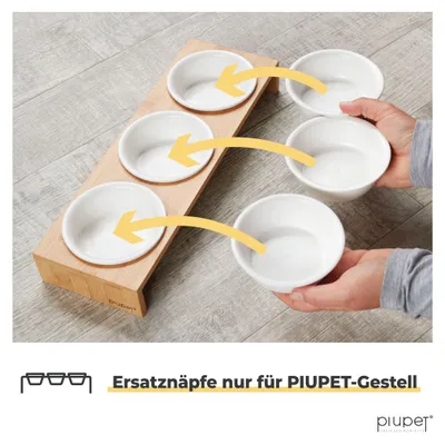 PiuPet Lot de 3 gamelles pour chat