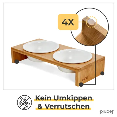 PiuPet Lot de 2 gamelles pour chat PiuPet Lot de 2 gamelles pour chat