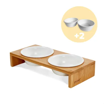 PiuPet Lot de 2 gamelles pour chat