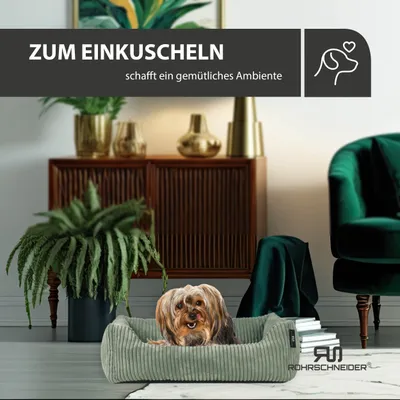 Rohrschneider Lit animal en velours côtelé