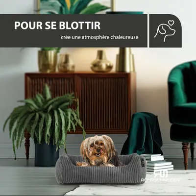 Rohrschneider Lit animal en velours côtelé