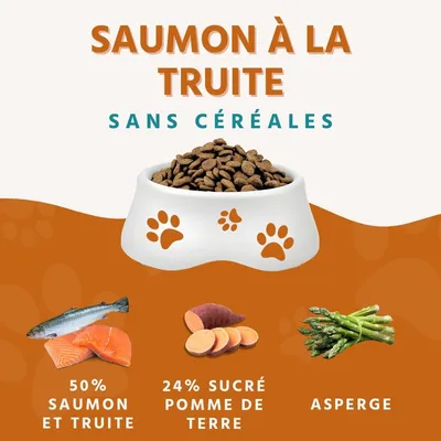Wildfang® Maxi Adult Croquettes au Saumon et à la Truite – sans céréales