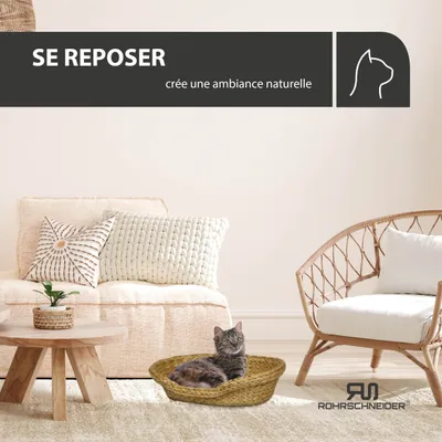 Rohrschneider Panier pour chat confortable avec coussin