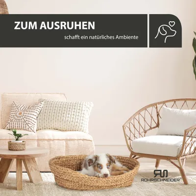 Rohrschneider Bequemes Katzenkörbchen mit Kissen