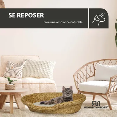 Rohrschneider Panier pour chat confortable avec coussin