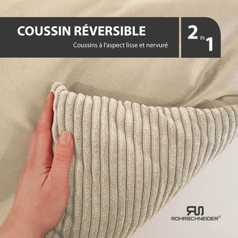 Rohrschneider Canapé d'angle tabby douillet