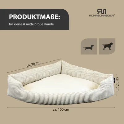 Rohrschneider Canapé d'angle tabby douillet