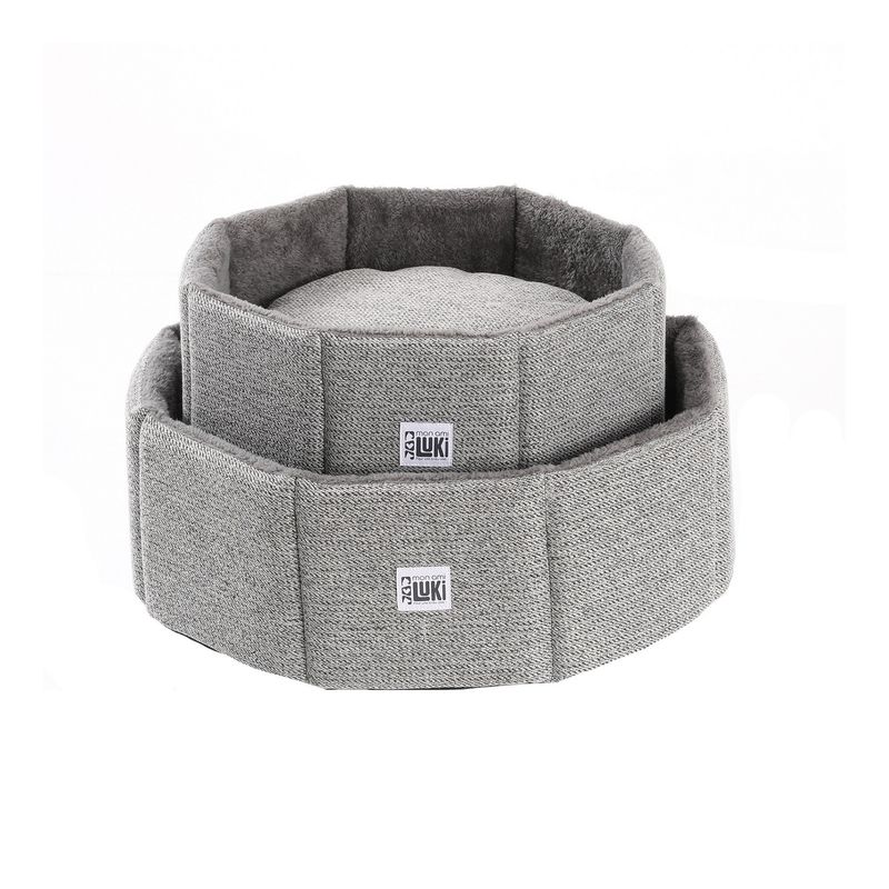 Mon Ami Luki - PANIER ROND - MOUSSE - ANTI-DERAPANT GRIS