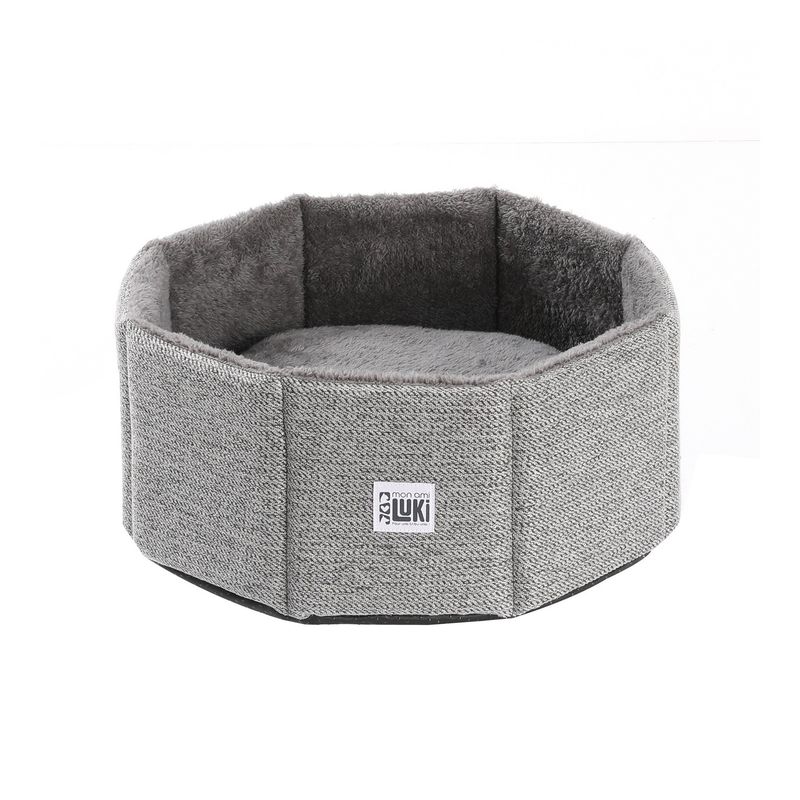 Mon Ami Luki - PANIER ROND - MOUSSE - ANTI-DERAPANT GRIS
