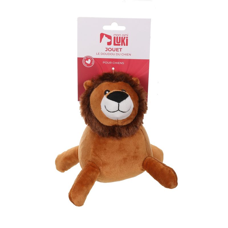 Mon Ami Luki - JOUET PELUCHE LION- 16CM MARRON