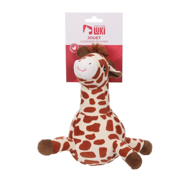 Mon Ami Luki - JOUET PELUCHE GIRAFE- 16CM MARRON