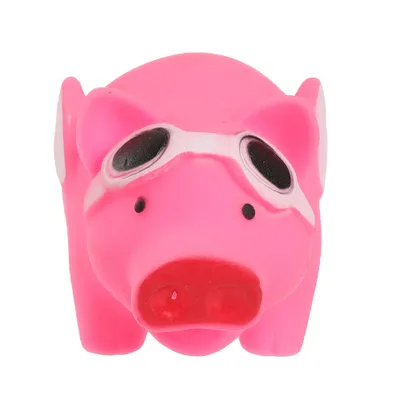 Jouet cochon a lunette