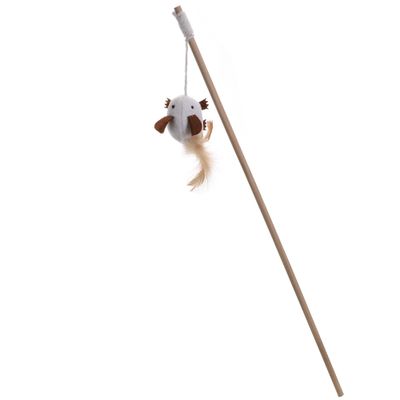 JOUET CHAT CANNE A PECHE BOIS