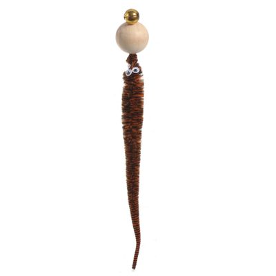 Jouet boule bois + jouet chenille et grelot