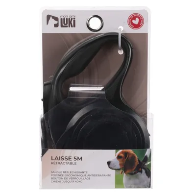 Mon Ami Luki - Laisse retractable sangle reflechissante-chiens Mon Ami Luki - Laisse retractable sangle reflechissante-chiens