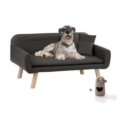 Rohrschneider Gepolstertes Hundesofa mit Holzbeinen