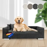 Rohrschneider Canapé pour chien rembourré avec pieds chromés