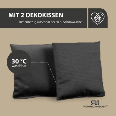 Rohrschneider Gepolstertes Hundesofa mit Chromfüssen
