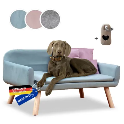 Rohrschneider Canapé pour chien rembourré avec pieds en bois Rohrschneider Canapé pour chien rembourré avec pieds en bois