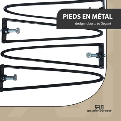Rohrschneider Canapé pour chien rembourré avec pieds en métal Rohrschneider Canapé pour chien rembourré avec pieds en métal