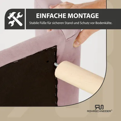 Rohrschneider Gepolstertes Hundesofa mit Holzbeinen