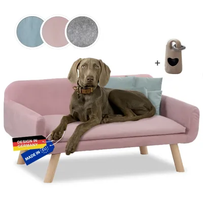 Rohrschneider Canapé pour chien rembourré avec pieds en bois Rohrschneider Canapé pour chien rembourré avec pieds en bois
